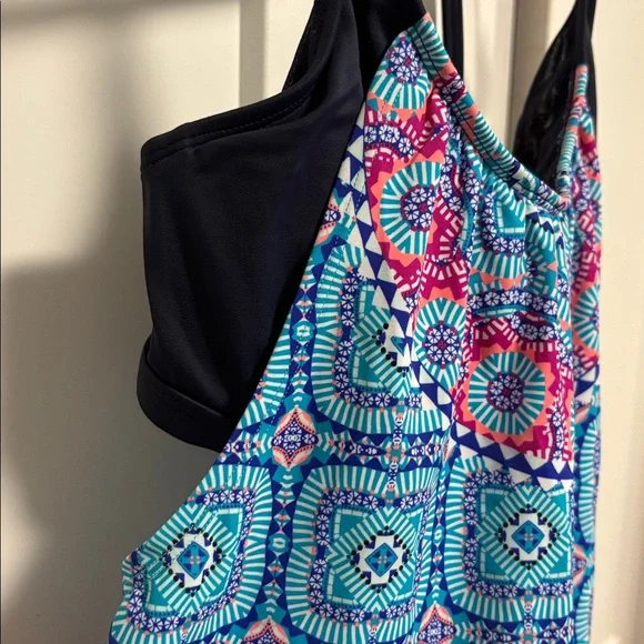 NEW [Athleta] Fiji Blousy UPF 50+ Tankini Swim Swimsuit Top Women’s 34B/C - Picture 6 of 11